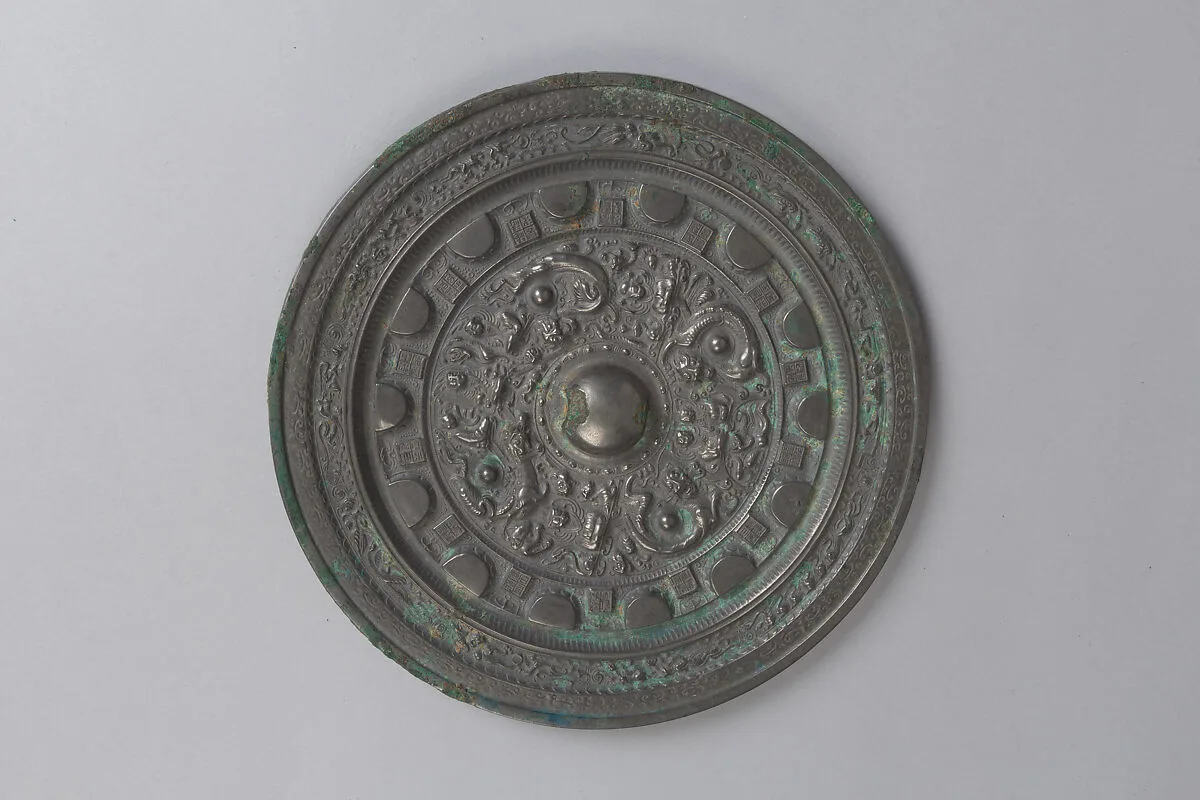 東漢至六朝 僊人瑞獣紋銅鏡|Mirror with deities and mythical creatures — Unknown
