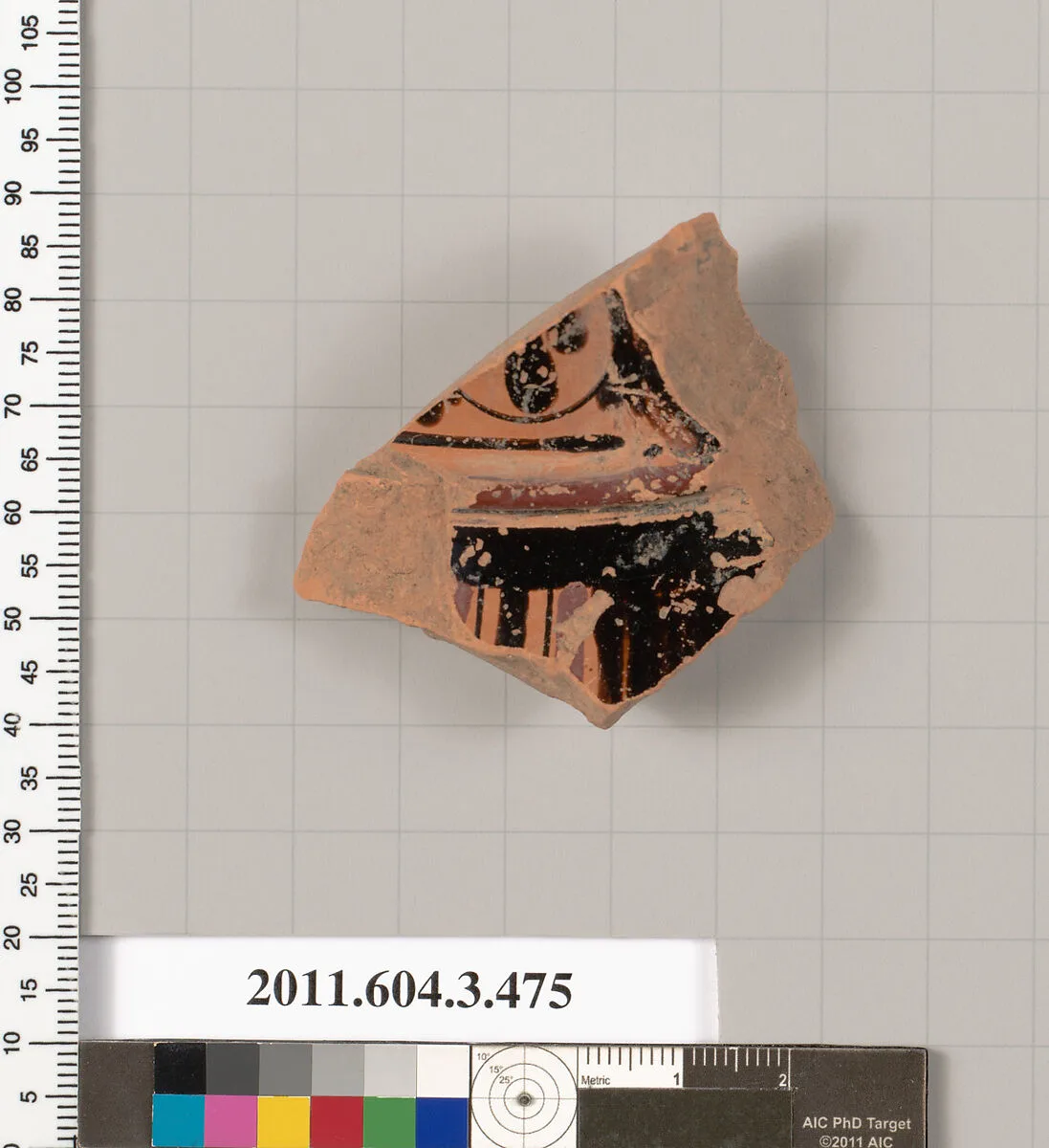 Terracotta fragment of a Panathenaic prize amphora — Unknown