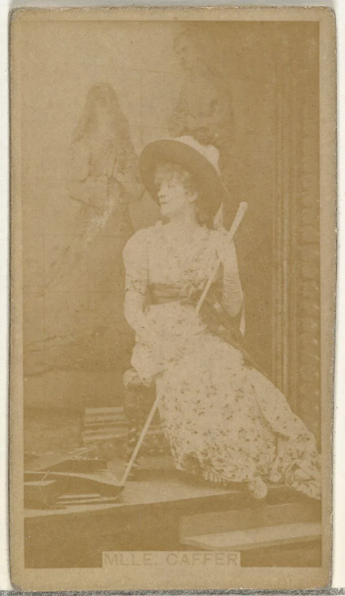 Mlle. Caffer, from the Actors and Actresses series (N145-8) issued by Duke Sons & Co. to promote Duke Cigarettes — W. Duke, Sons & Co.|American Tobacco Company