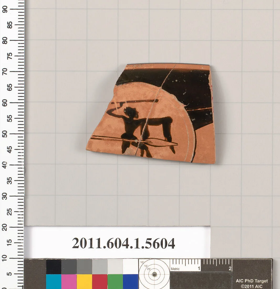 Terracotta rim fragment of a kylix (drinking cup) — Unknown