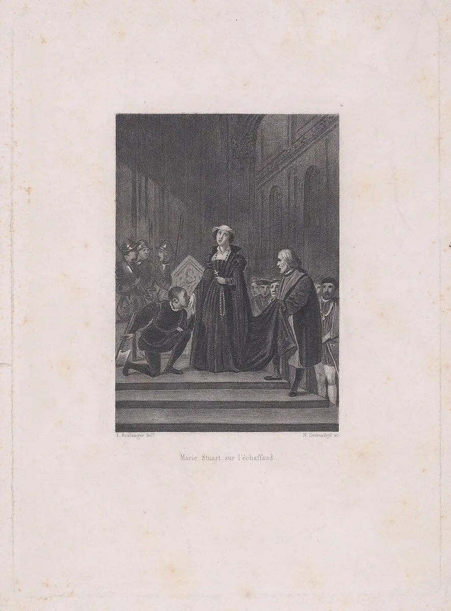 Mary, Queen of Scots on the scaffold — Mary, Queen of Scots|Narcisse-Edmond-Joseph Desmadryl|Louis Boulanger