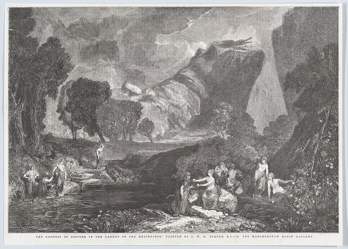 The Goddess of Discord in the Garden of the Hesperides, from "lllustrated London News" — Henry Linton|Edmond Morin|Joseph Mallord William Turner