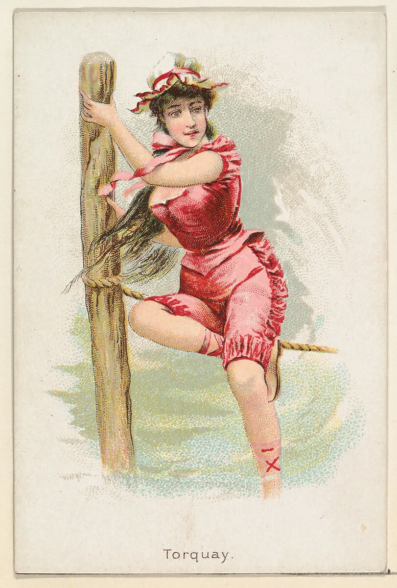 Torquay, from the Beautiful Bathers series (N192) issued by Wm. S. Kimball & Co. — Julius Bien|William S. Kimball & Company