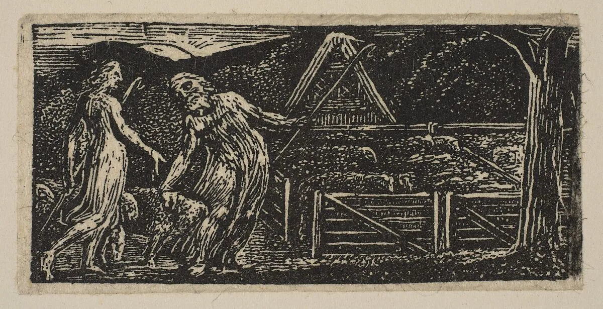Thenot and Colinet Lead Their Flocks Together, from Thornton's "Pastorals of Virgil" — William Blake|Virgil|Robert John Thornton