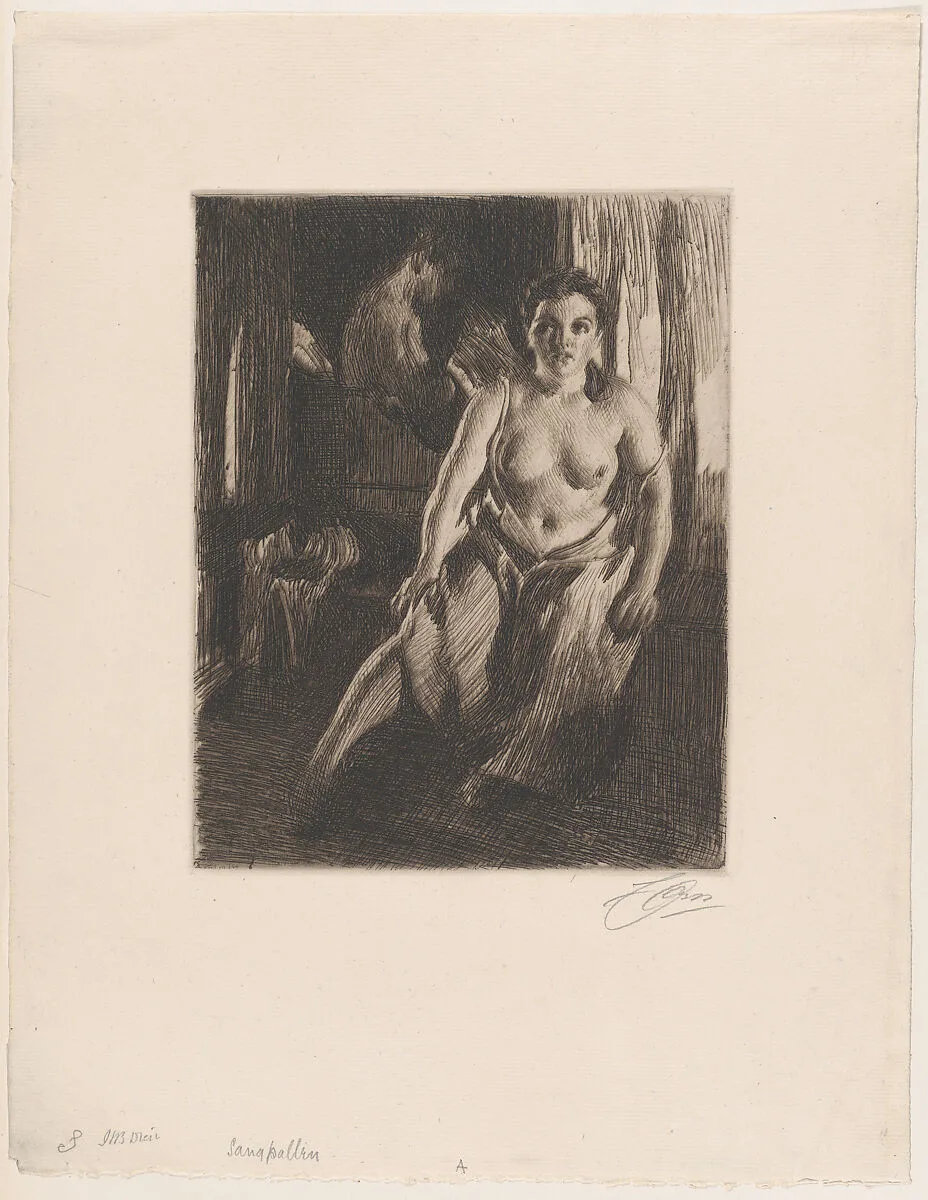 The Bed-Stool — Anders Zorn
