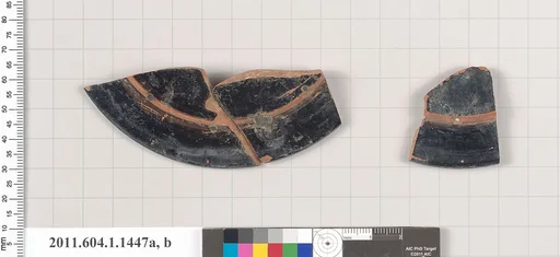 Terracotta fragments of kylikes (drinking cups)