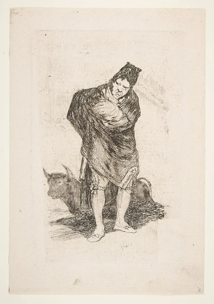 The cloaked man — Goya (Francisco de Goya y Lucientes)