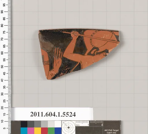 Terracotta rim fragment of a kylix (drinking cup)