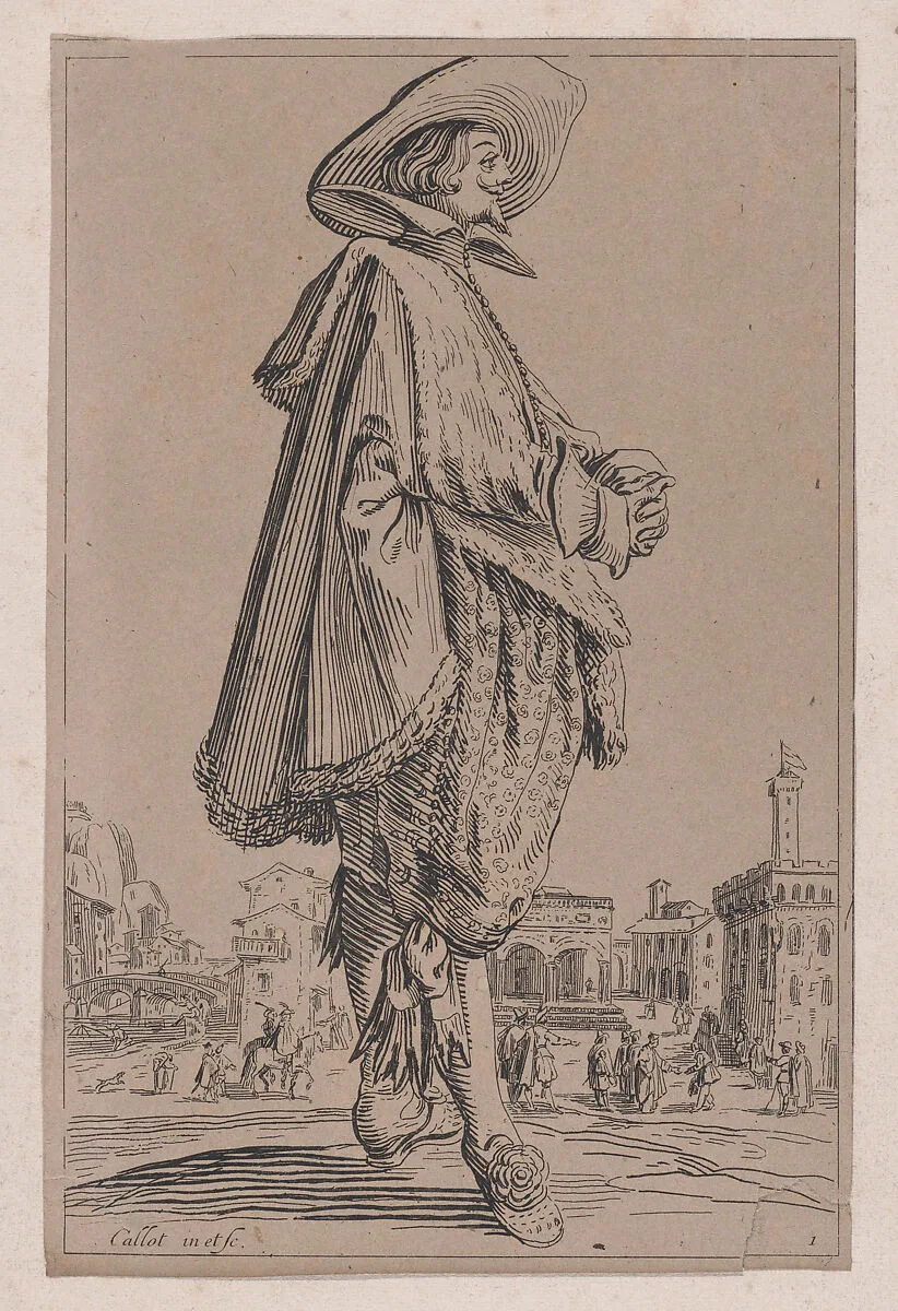 Copy of Le Gentilhomme aux Mains Jointes (The Gentleman with his Hands Joined), from La Noblesse (The Nobility) — Jacques Callot|Anonymous