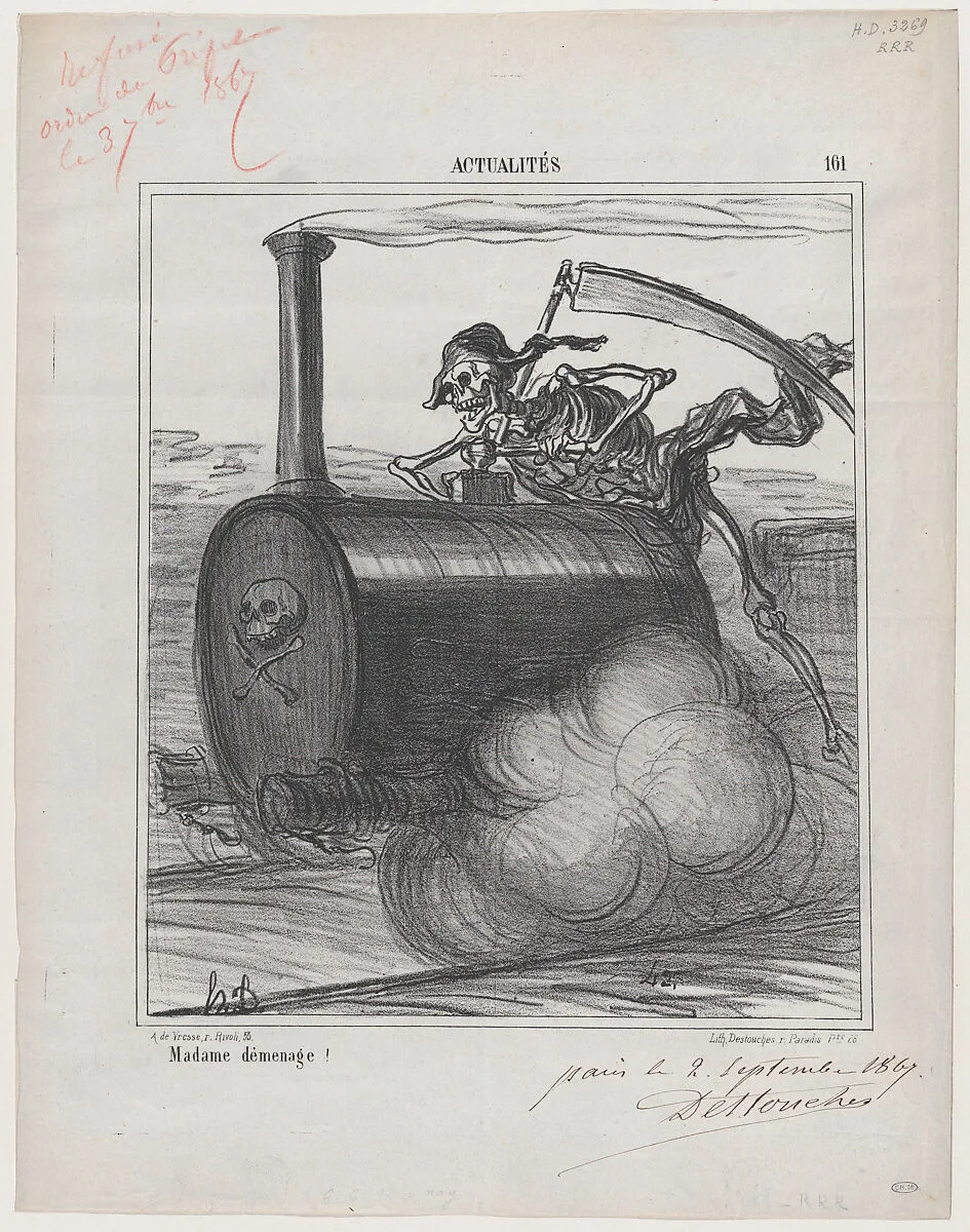 Madame is moving, from 'News of the day' — Destouches|Honoré Daumier|Arnaud de Vresse