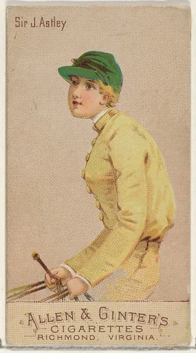 Sir J. Astley, from the Racing Colors of the World series (N22b) for Allen & Ginter Cigarettes