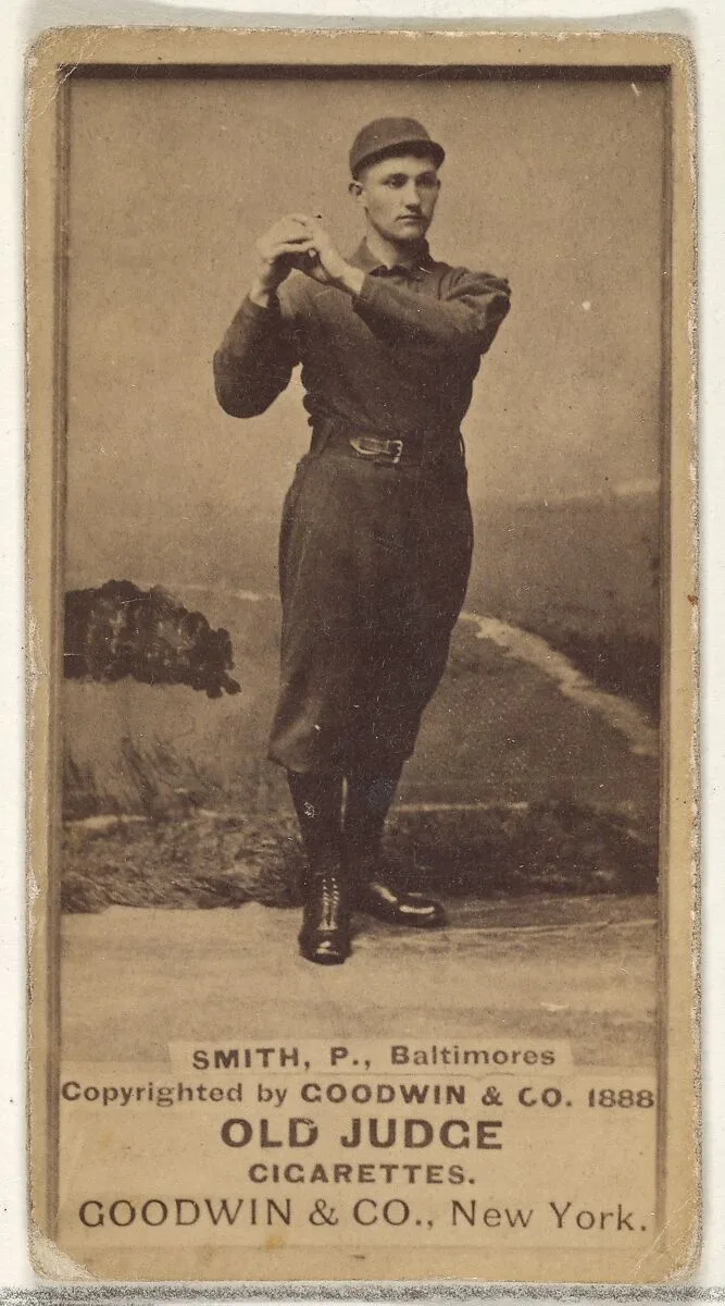 Smith, Pitcher, Baltimore Orioles, from the Old Judge series (N172) for Old Judge Cigarettes — Goodwin & Company