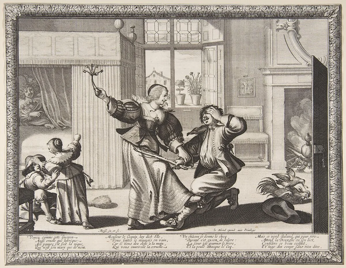 The Husband-Beater — Abraham Bosse|Jean I Leblond