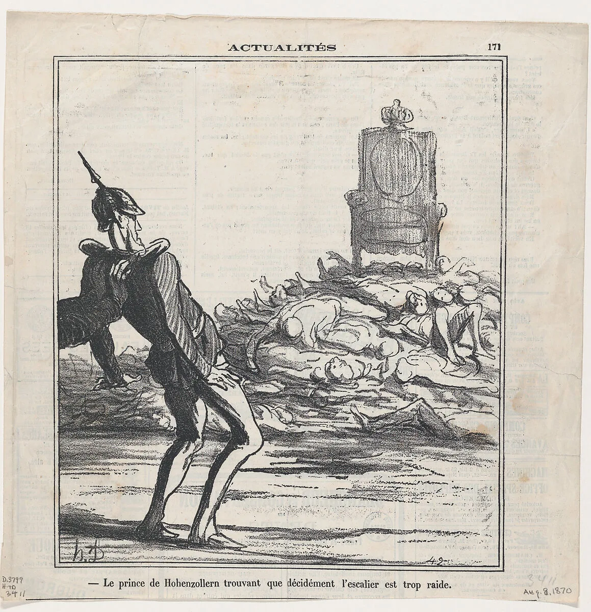 Intérieur d'un magasin de St. Pétersbourg..., from Actualités, published in Le Charivari, December 23, 1854 — Honoré Daumier|Destouches|Aaron Martinet
