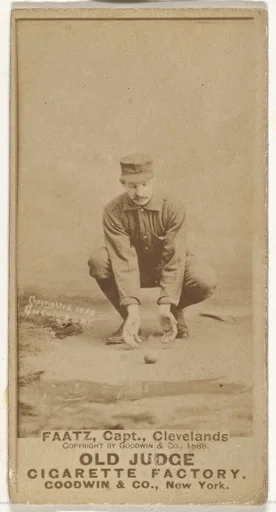 Jayson S. "Jay" Faatz, Captain, Cleveland, from the Old Judge series (N172) for Old Judge Cigarettes