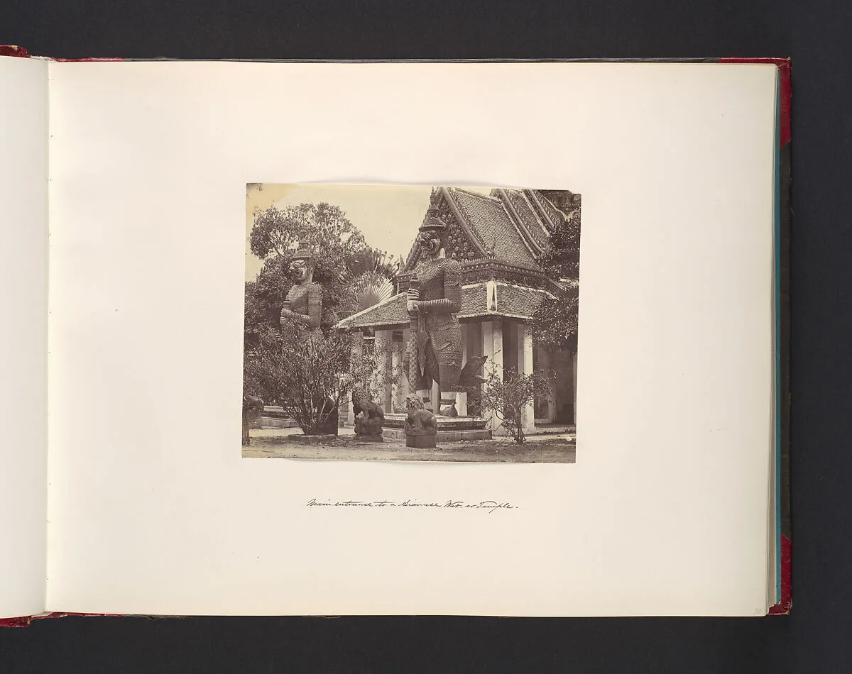Main Entrance to a Siamese Wat or Temple — John Thomson