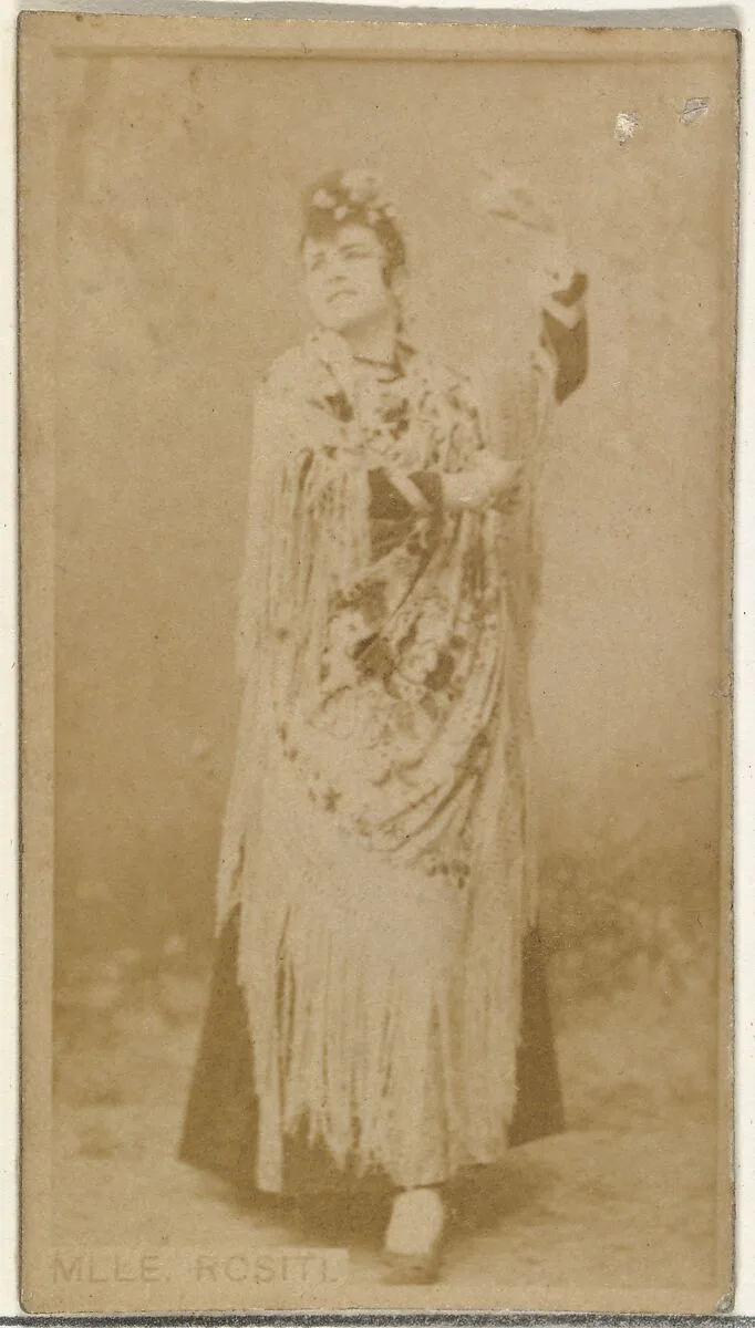 Mlle. Rositi, from the Actors and Actresses series (N145-8) issued by Duke Sons & Co. to promote Duke Cigarettes — W. Duke, Sons & Co.|American Tobacco Company