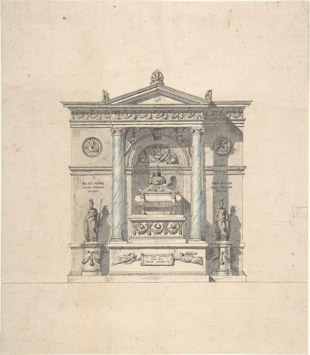 Elevation for a Wall Tomb — Jean Michel Moreau the Younger