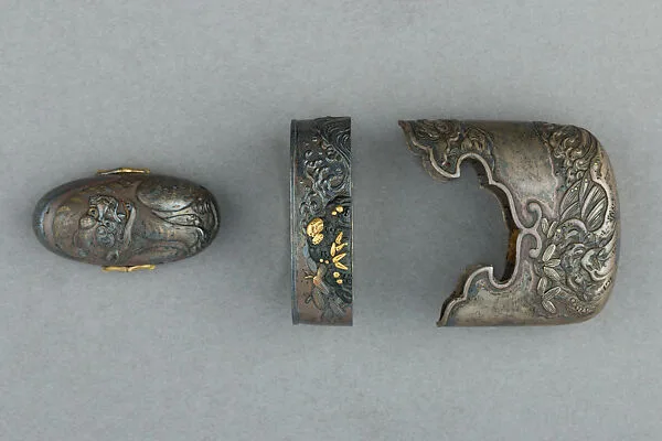 Sword-Hilt Washer and Pommel (Fuchigashira) and Kojiri — Unknown