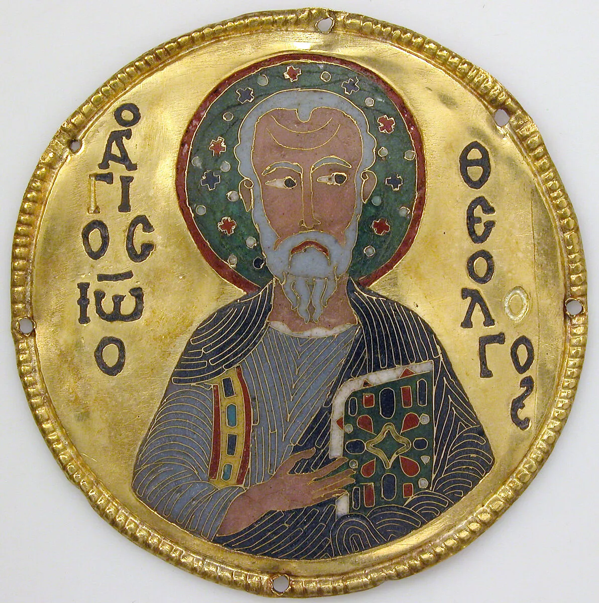 Medallion with Saint John the Evangelist from an Icon Frame — Unknown