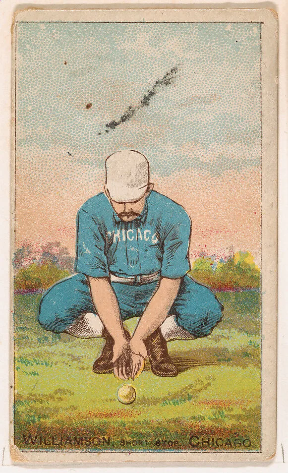 Williamson, (Fielding Grounder), Shortstop, Chicago, from the Gold Coin series (N284) for Gold Coin Chewing Tobacco — D. Buchner & Co., New York