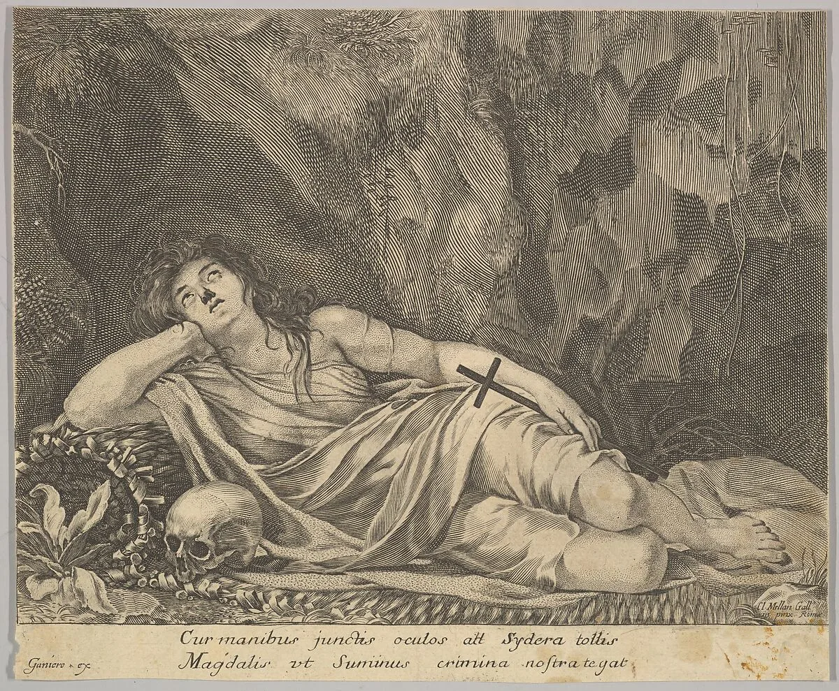 St. Mary Magdalen Reclining in a Grotto — Claude Mellan|Jean Ganier