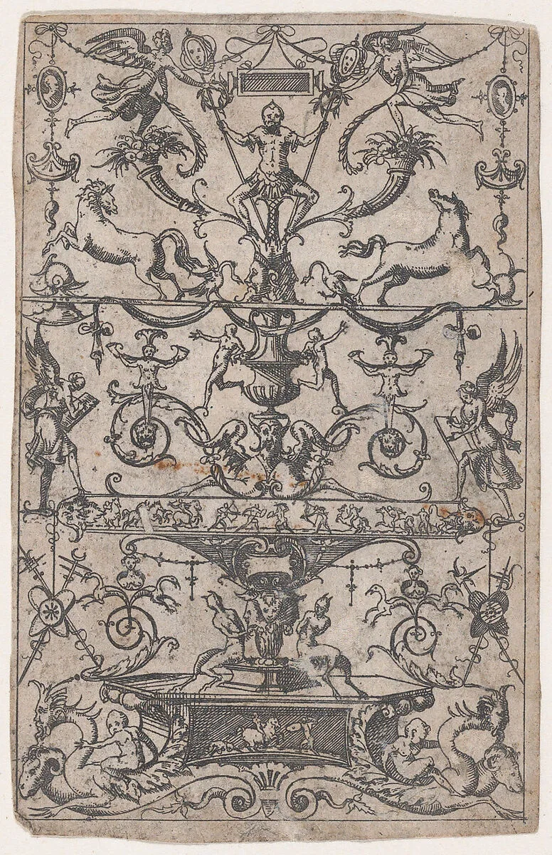 Panel of Grotesques — Jacques Androuet Du Cerceau