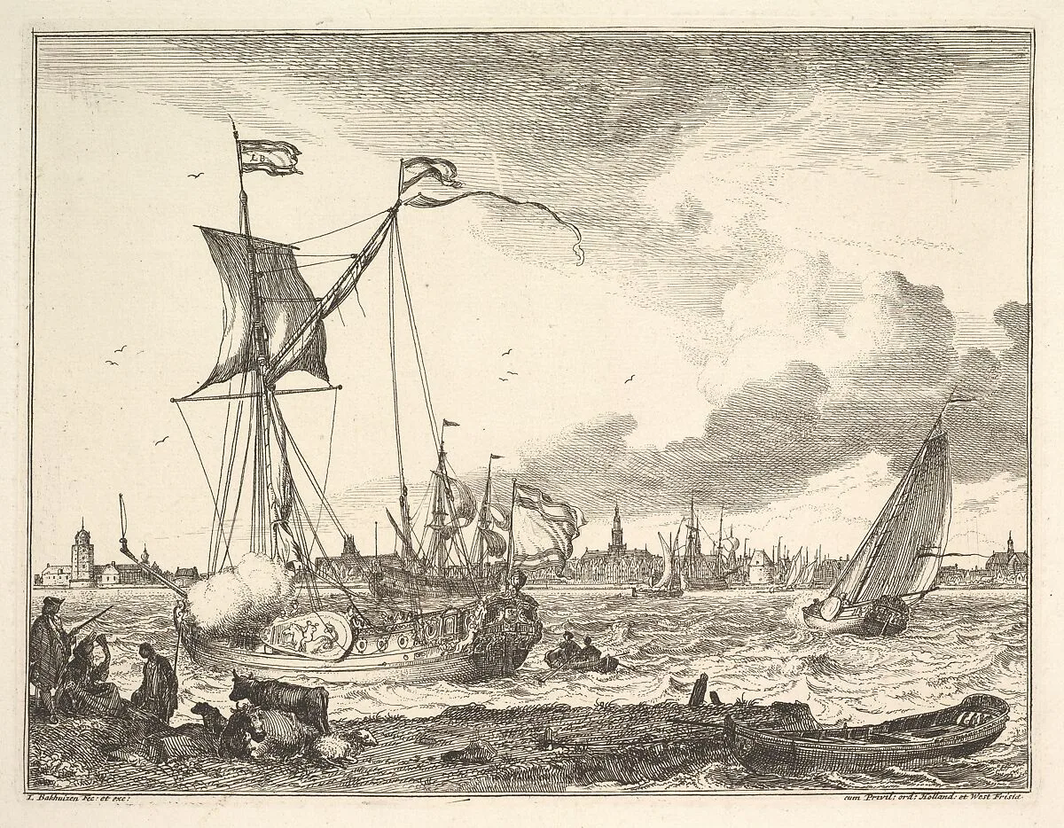 Harbor Scene — Ludolf Backhuysen