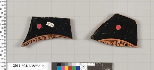 Terracotta fragments of kylikes (drinking cups)