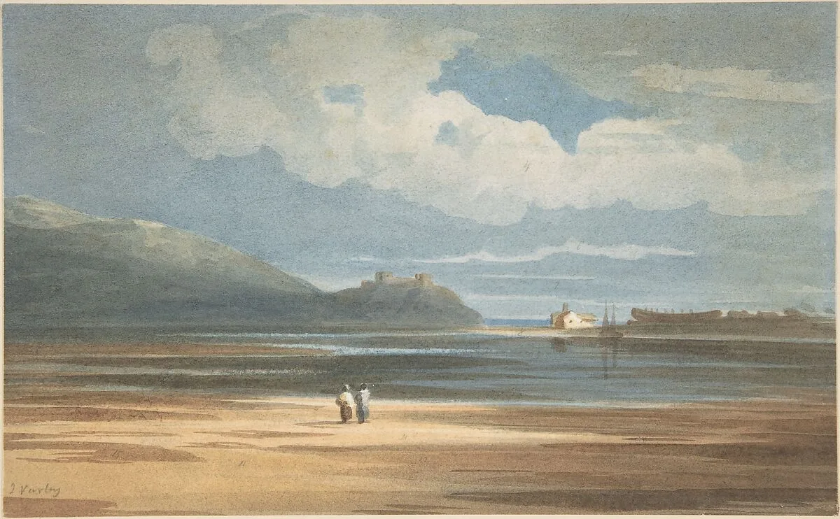 Harlech Castle across the Traeth Mawr — John Varley