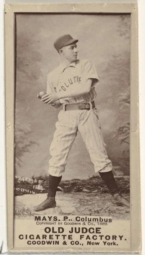 Albert C. "Al" Mays, Pitcher, Cleveland, from the Old Judge series (N172) for Old Judge Cigarettes