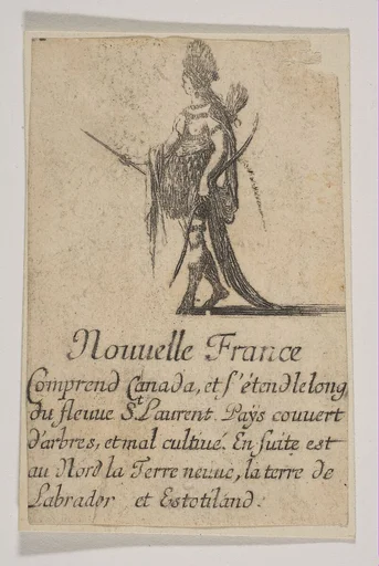 Nouvelle France, from the playing cards "Jeu de la Géographie"