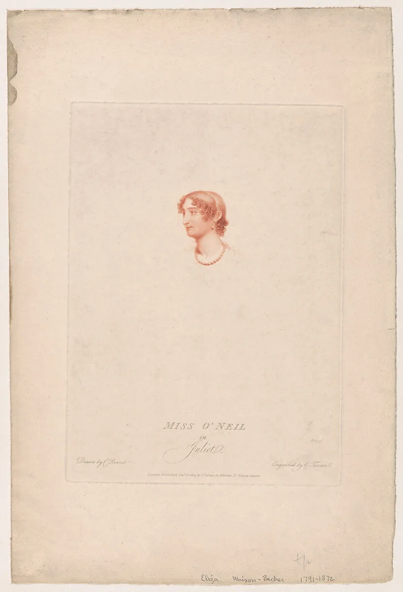 Miss O'Neil in Juliet — Charles Turner|William Shakespeare|Lady Elizabeth Wrixon-Becher