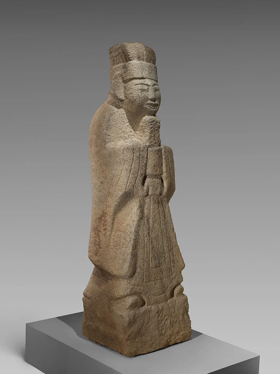 문인석 조선|文人石 朝鮮|Tomb guardian in form of a civil official — Unknown
