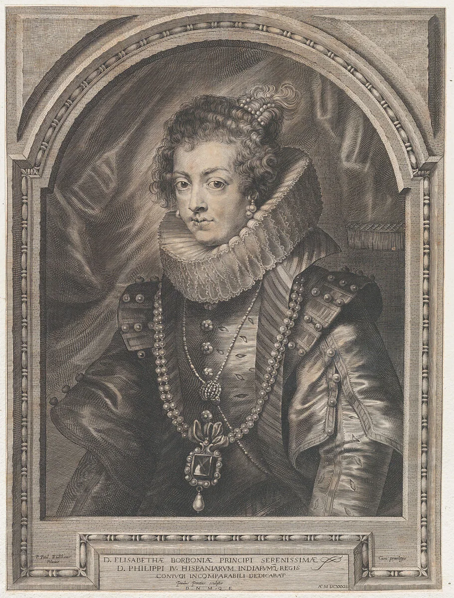 Portrait of Elisabeth of Bourbon, Queen of Spain — Peter Paul Rubens|Elisabeth, Queen of Spain|Paulus Pontius