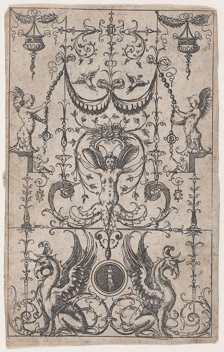 Panel of Grotesques — Jacques Androuet Du Cerceau