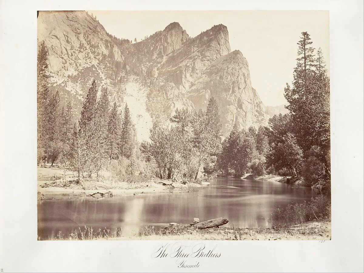 The Three Brothers, Yosemite — Carleton E. Watkins