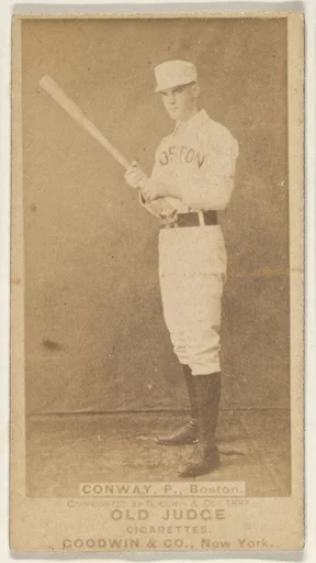 Conway, Pitcher, Boston, from the Old Judge series (N172) for Old Judge Cigarettes