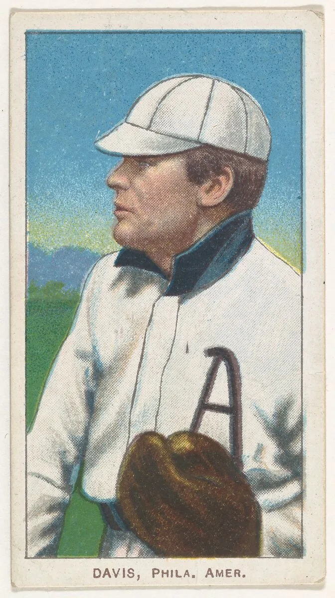 Davis, Philadelphia, American League, from the White Border series (T206) for the American Tobacco Company — American Tobacco Company