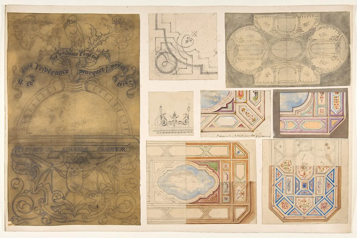Eight designs for a ceiling — Jules-Edmond-Charles Lachaise|Eugène-Pierre Gourdet