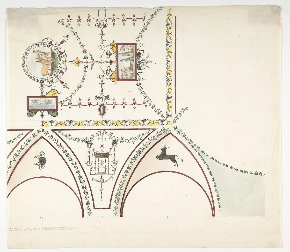 Design for a Vestibule — Anonymous, French, 19th century|Pierre François Léonard Fontaine