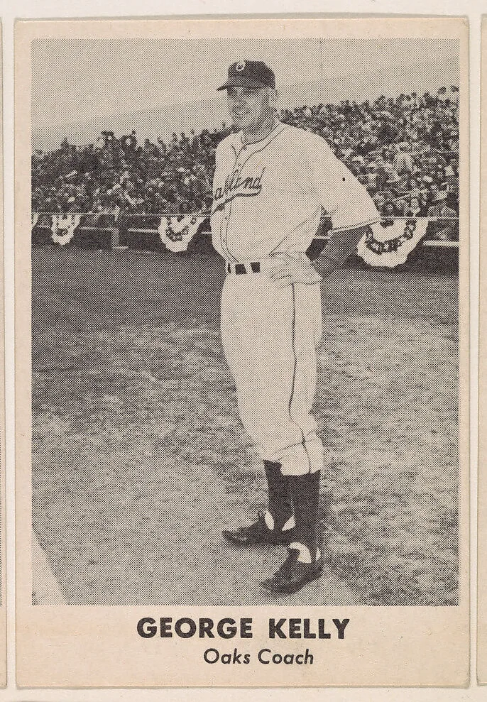 George Kelly, Oaks Catcher, from the Oakland Baseball Players (Oaks) series (D317), issued by Sunbeam Bread and Remar Bread — Sunbeam Bread|Remar Baking Company