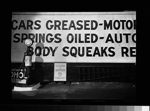 [Filling Station Pump and Billboard]