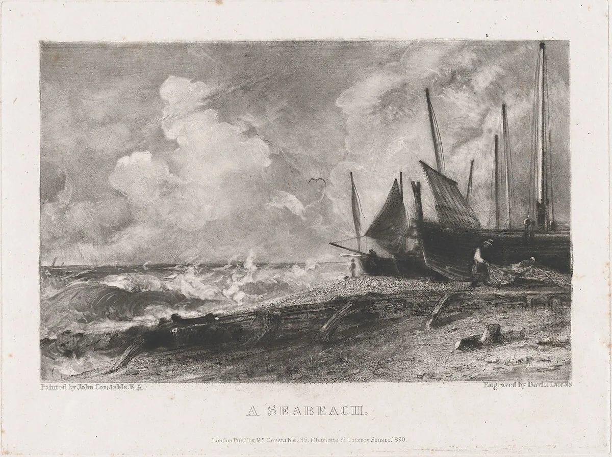 A Sea Beach — David Lucas|John Constable