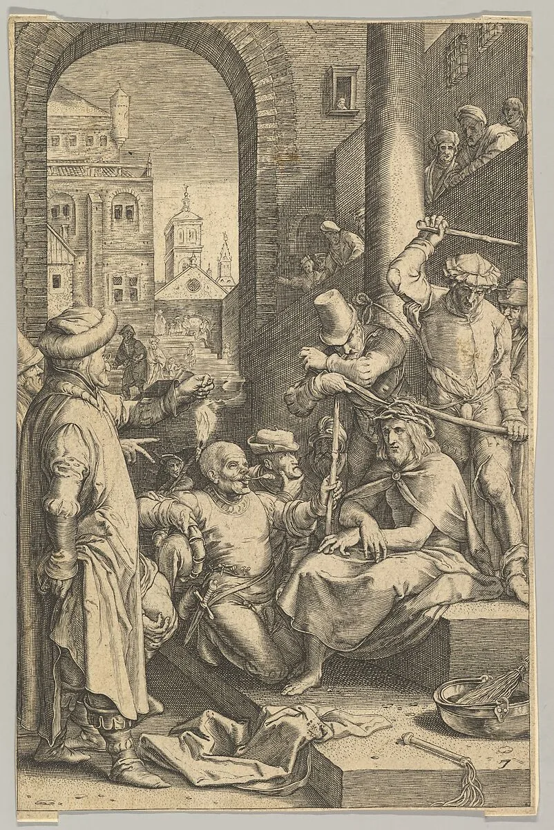 The Crowning with Thorns, from "The Passion of Christ" — Hendrick Goltzius|Ludovicus Siceram