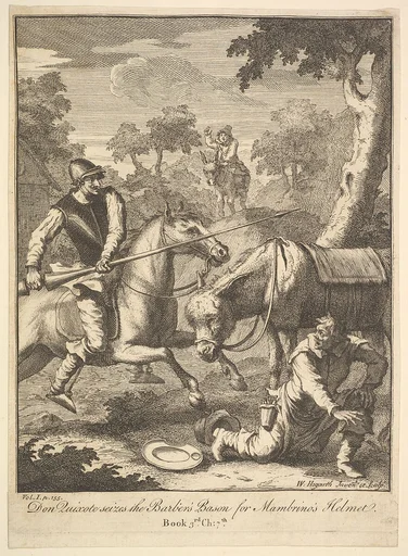The Adventure of Mambrino's Helmet (Six Illustrations for Don Quixote)