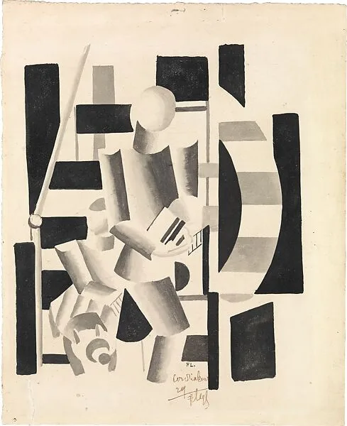Two Figures with Dog — Fernand Léger
