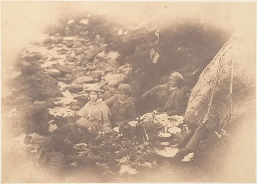 [Picnic Near a Stream]