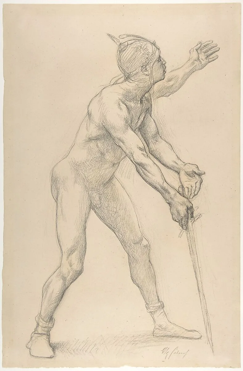 Nude Male Figure with a Sword — Alexandre Cabanel