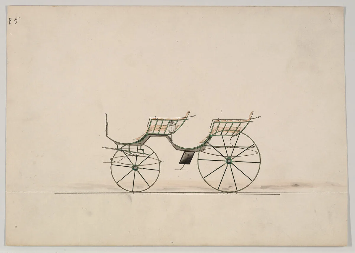 Design for 4 seat Phaeton, no top (unnumbered) — Brewster & Co.